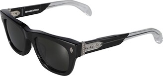 【送料&関税込】Chrome Hearts Dick Fitzener - Black Sunglass Chrome Hearts Dick Fitzener Wayfarer Sunglasses - Black